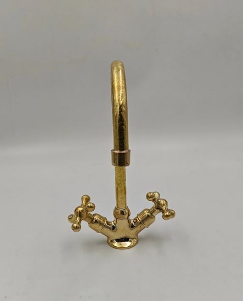 Unlacquered Brass Bathroom Faucet - Single Hole Bathroom Faucet