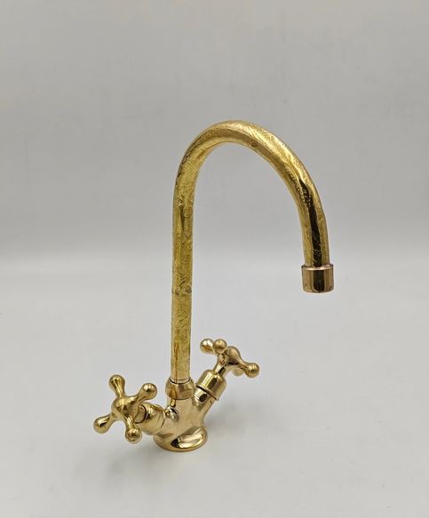 Unlacquered Brass Bathroom Faucet - Single Hole Bathroom Faucet