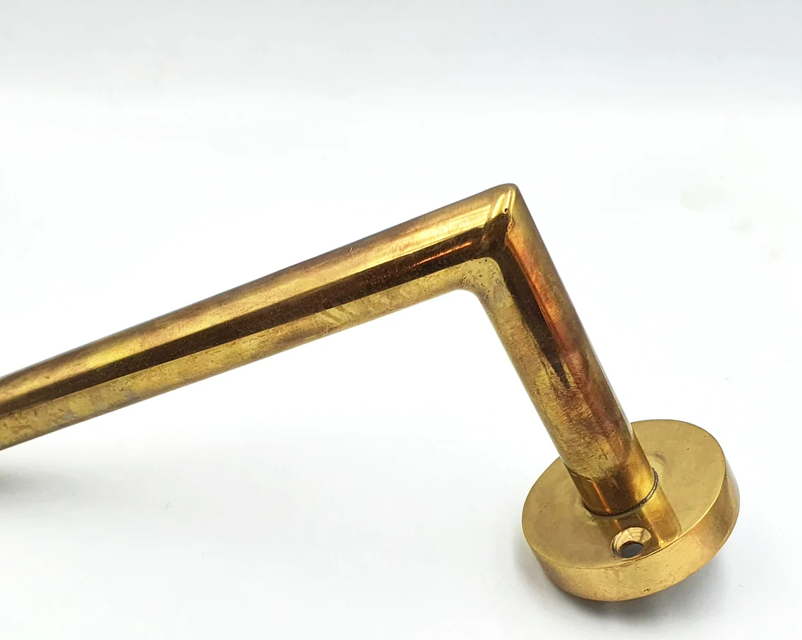 Solid Brass Toilet Paper Holder, Handcrafted Powder Room Roll Holder