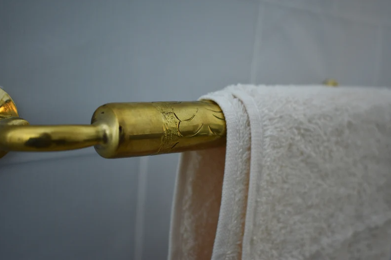 Unlacquered Brass Towel Rail - Bathroom Towel Holder