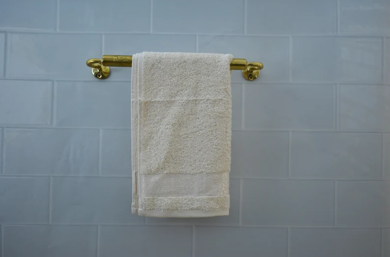 Unlacquered Brass Towel Rail - Bathroom Towel Holder