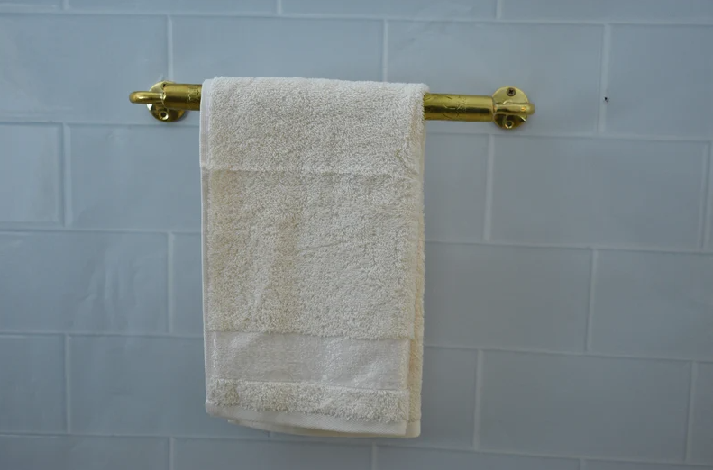 Unlacquered Brass Towel Rail - Bathroom Towel Holder