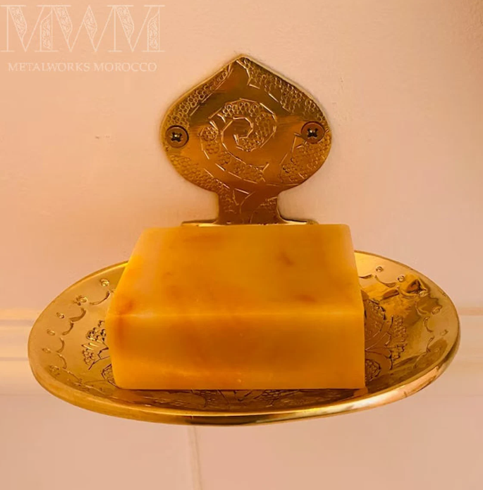 Solid Brass Soap Holder, Handcrafted Wall Soap Dish