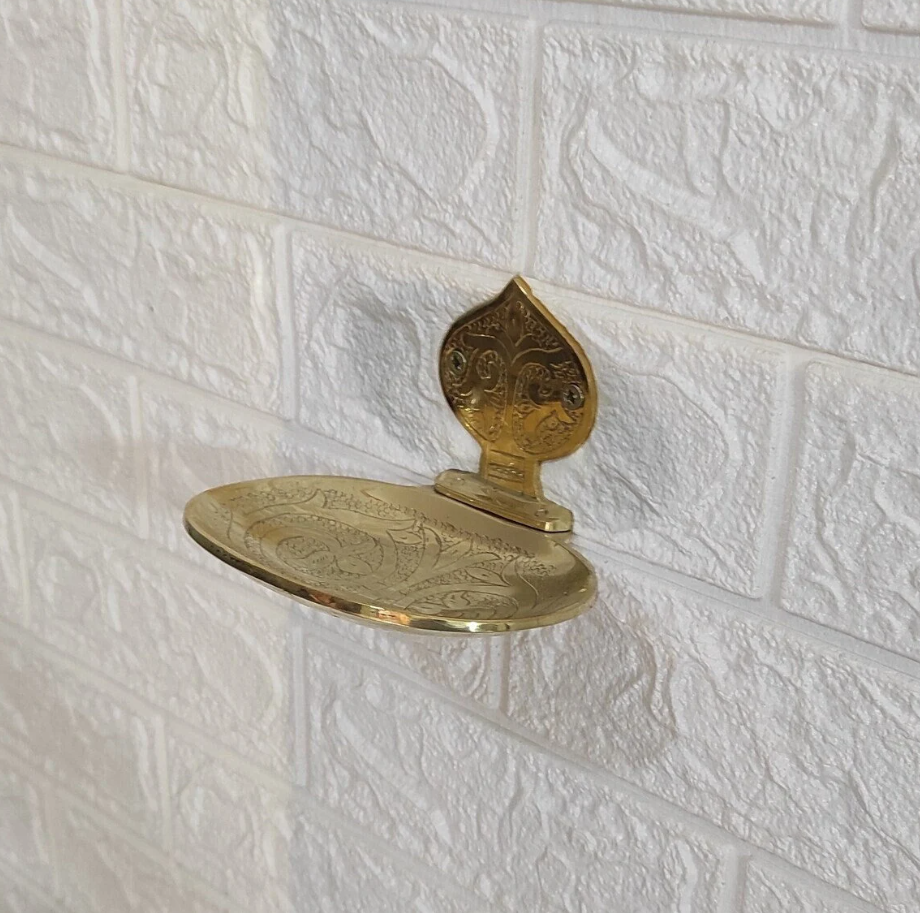 Solid Brass Soap Holder, Handcrafted Wall Soap Dish