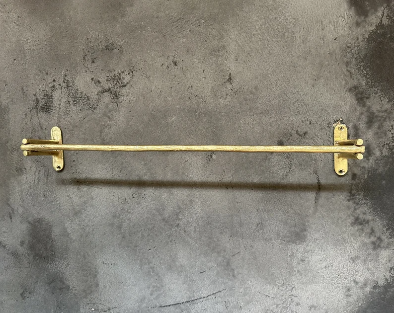 Solid Brass Towel bar Unlacquered Brass Towel Rack for Bathroom ,Wall Mount Brass Bar