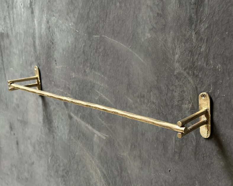 Solid Brass Towel bar Unlacquered Brass Towel Rack for Bathroom ,Wall Mount Brass Bar