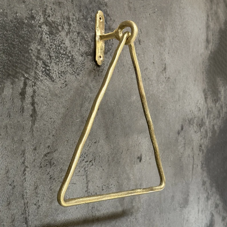 Triangle Shaped Solid brass Hand Towel Ring Bathroom