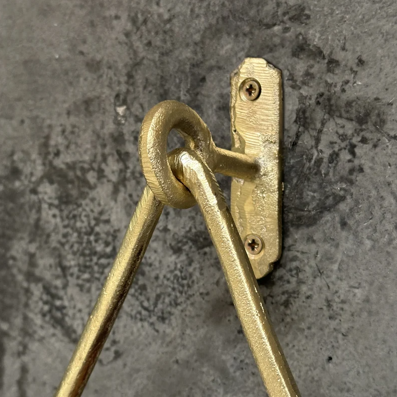 Triangle Shaped Solid brass Hand Towel Ring Bathroom