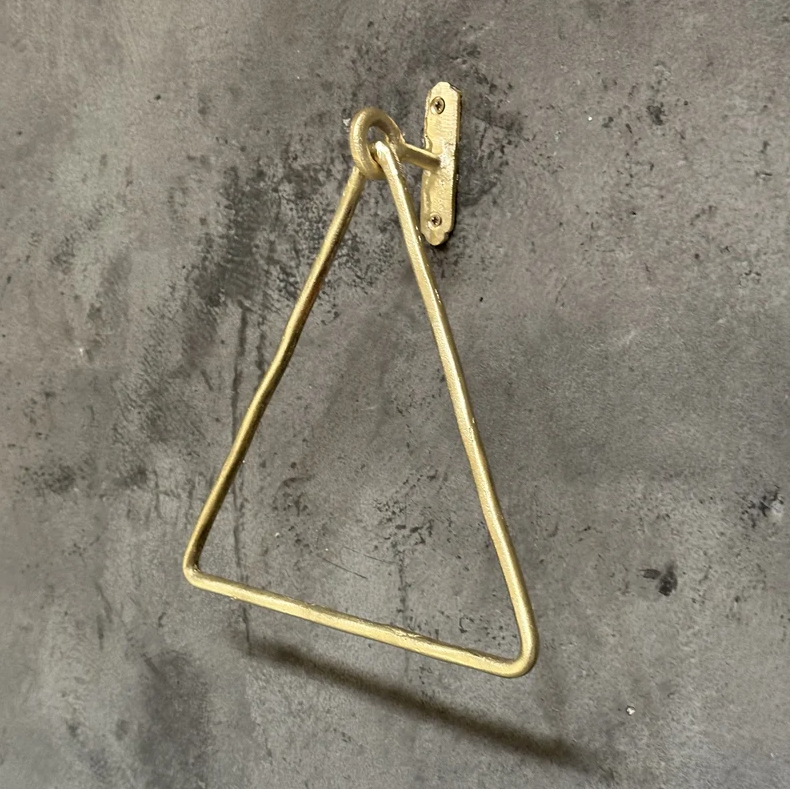 Triangle Shaped Solid brass Hand Towel Ring Bathroom