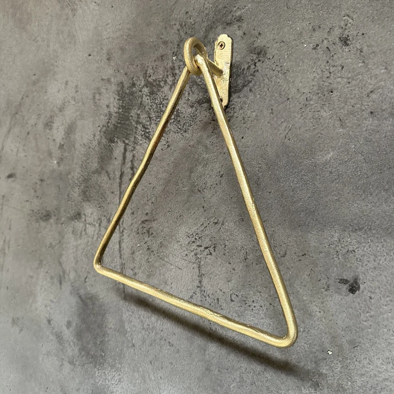 Triangle Shaped Solid brass Hand Towel Ring Bathroom