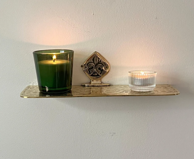 Brass Bathroom Shelf - Wall Mounted Shelves