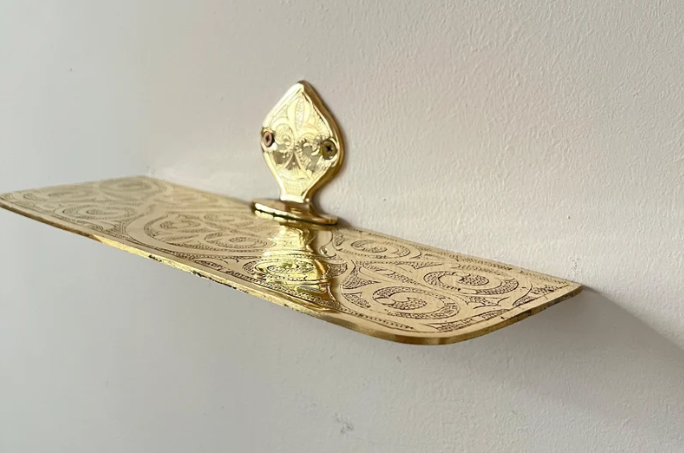 Brass Bathroom Shelf - Wall Mounted Shelves