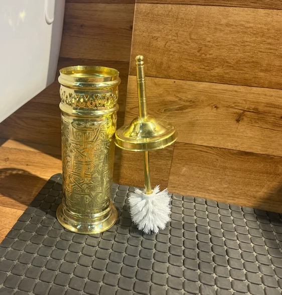 Brass Toilet Brush and Holder Bathroom Toilet Bowl Brush And Holder For Storage Organization Toilet Bowl cleaner Bathroom Accessories