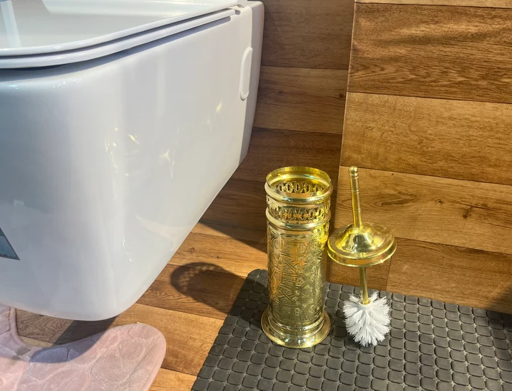 Brass Toilet Brush and Holder Bathroom Toilet Bowl Brush And Holder For Storage Organization Toilet Bowl cleaner Bathroom Accessories