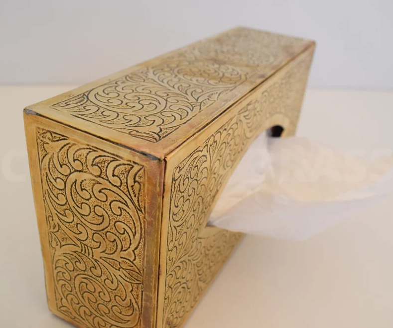 Hammered Rectangle Made Solid Brass Tissue Box, Custom Made, Tissue Box Fits Most Cars, Home Decor