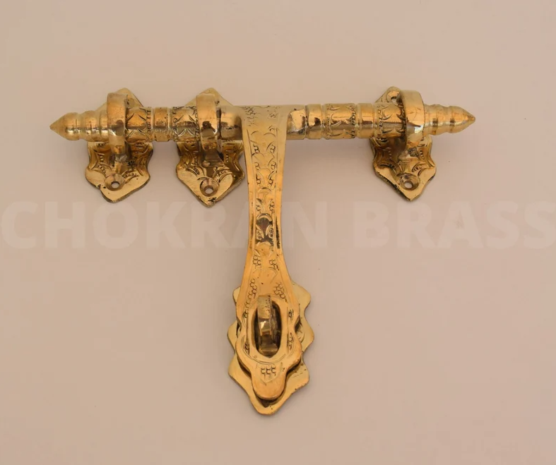 Unlacquered Brass Sliding Door Bolt, Moroccan Brass Door Latch, Brass Box Catches Buckle Lock, Rustic Door Bolt, Door Lock, Door Accessories