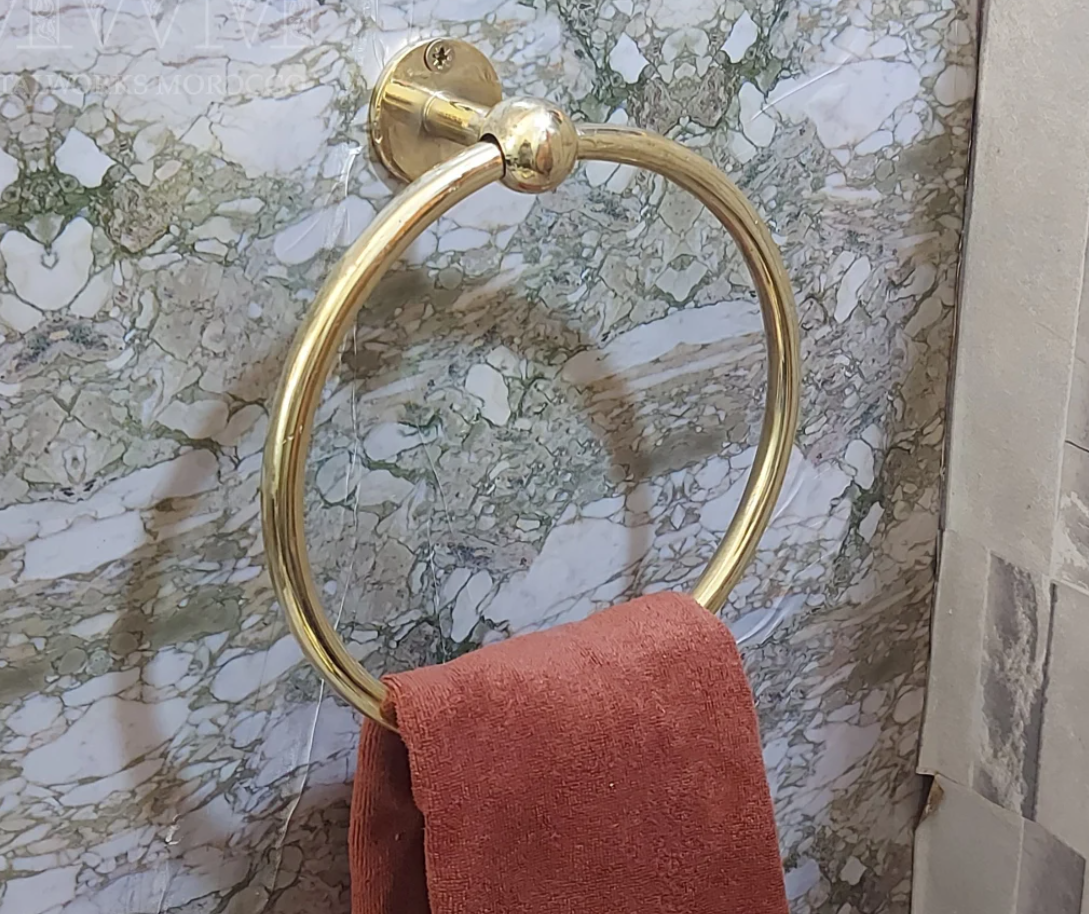 Brass Towel Ring - Bathroom Towel Holder