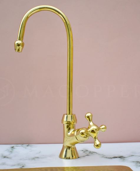 Unlacquered Brass Water Dispenser Kitchen Faucet, Cold Water Single Hole