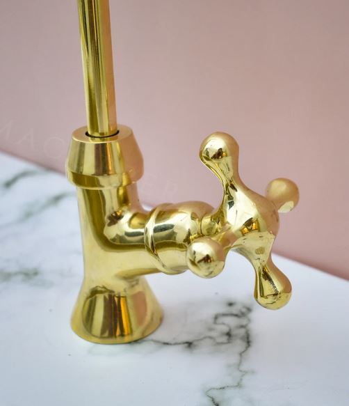 Unlacquered Brass Water Dispenser Kitchen Faucet, Cold Water Single Hole