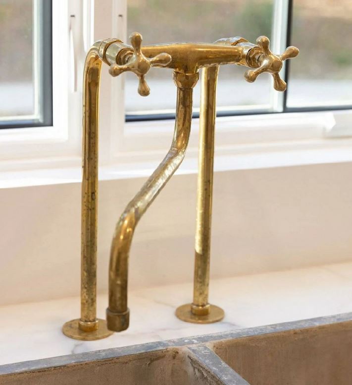 Antique Brass Kitchen Faucet