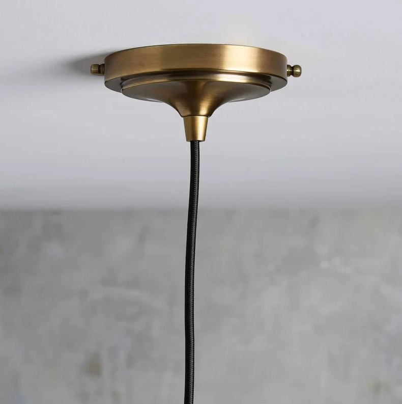 Hammered Brass Cone Pendant Light