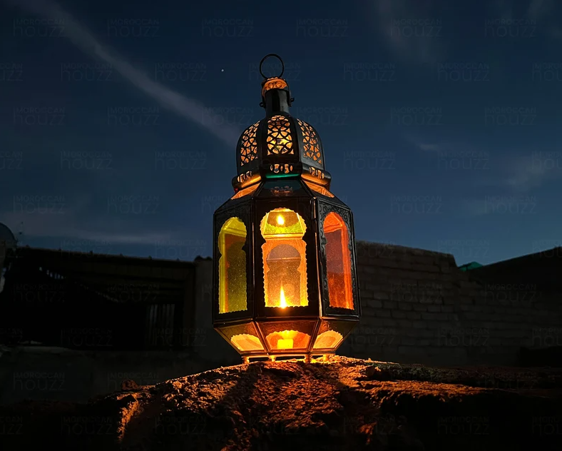 Moroccan Ramadan Lantern, Silver Candle Holder