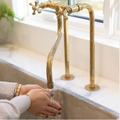 Antique Brass Kitchen Faucet - Unlacquered Brass Faucet