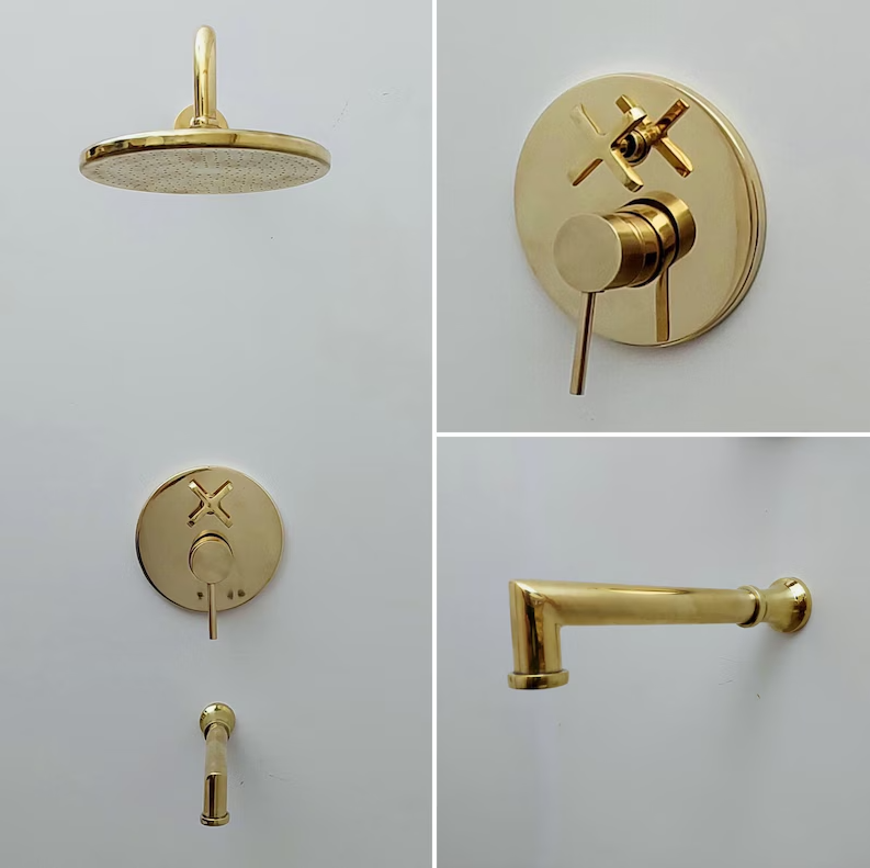 Brass shower - Antique Brass Shower Fixtures