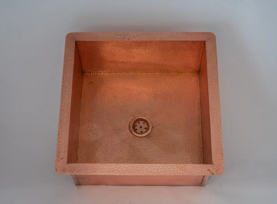 Solid Copper Undermount Hammered Sink, Kitchen Sink, Island Sink, Outdoor Sink