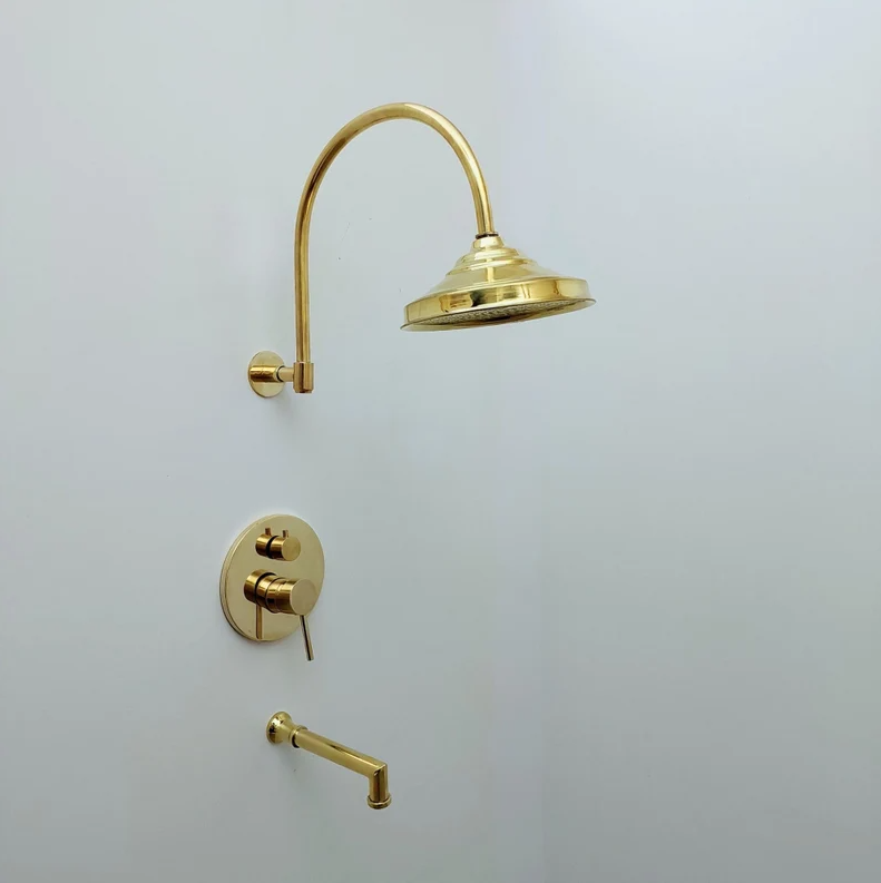 Brass shower - Antique Brass Shower Fixtures