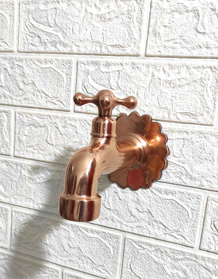 Traditional Tub Filler, Copper Finish Faucet, Handmade Vintage Water Tap