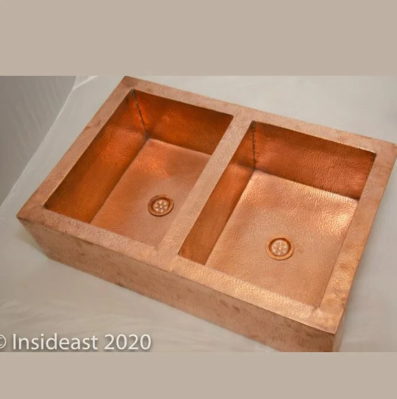 Customized Farmhouse 16 Gauge Copper Kitchen Sink