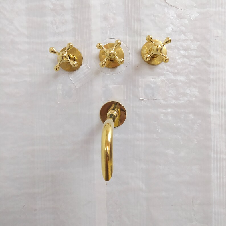 Antique Brass Shower Fixtures - Brass Shower Set