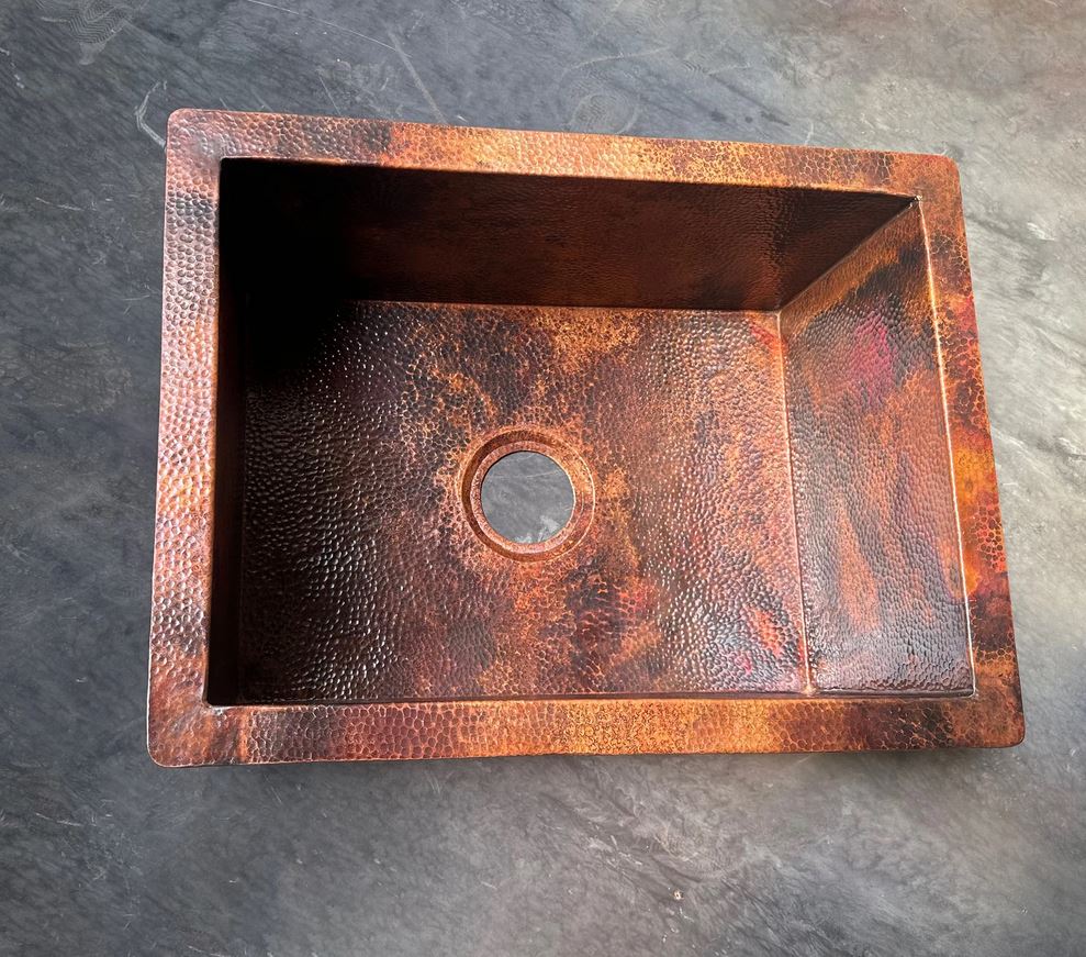 Hammered Copper Farmhouse Sink Large Copper Kitchen Sink