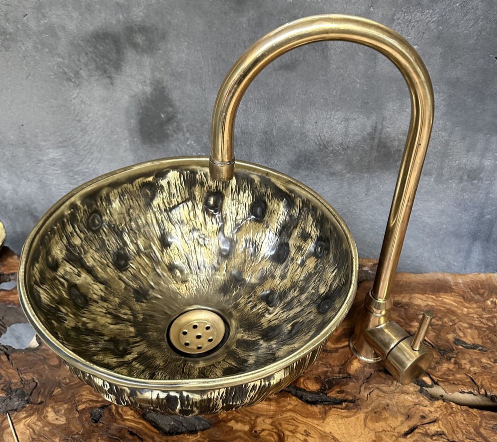 Antique Brass Bathroom Vessel sink